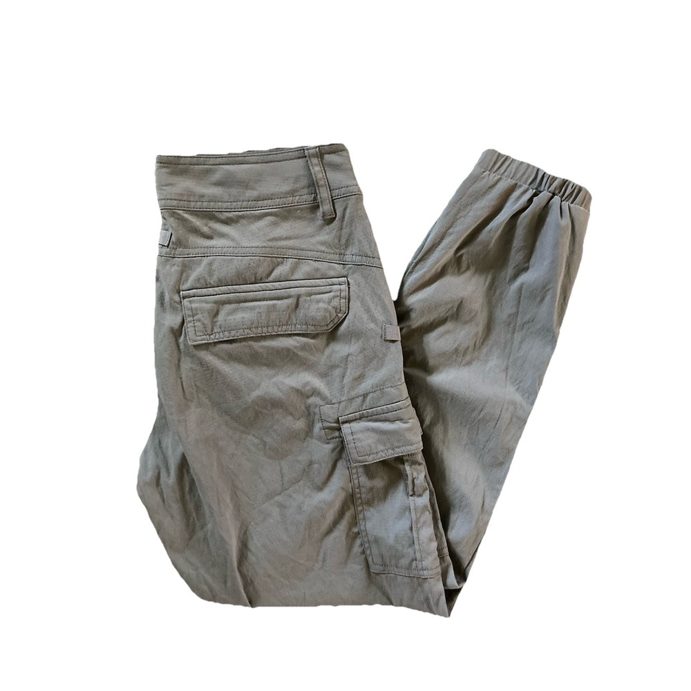 Prana Womens Nylon Stretch Hiking Pants Size 6 Gray Drawstring Outdoor Ripstop - Picture 14 of 15